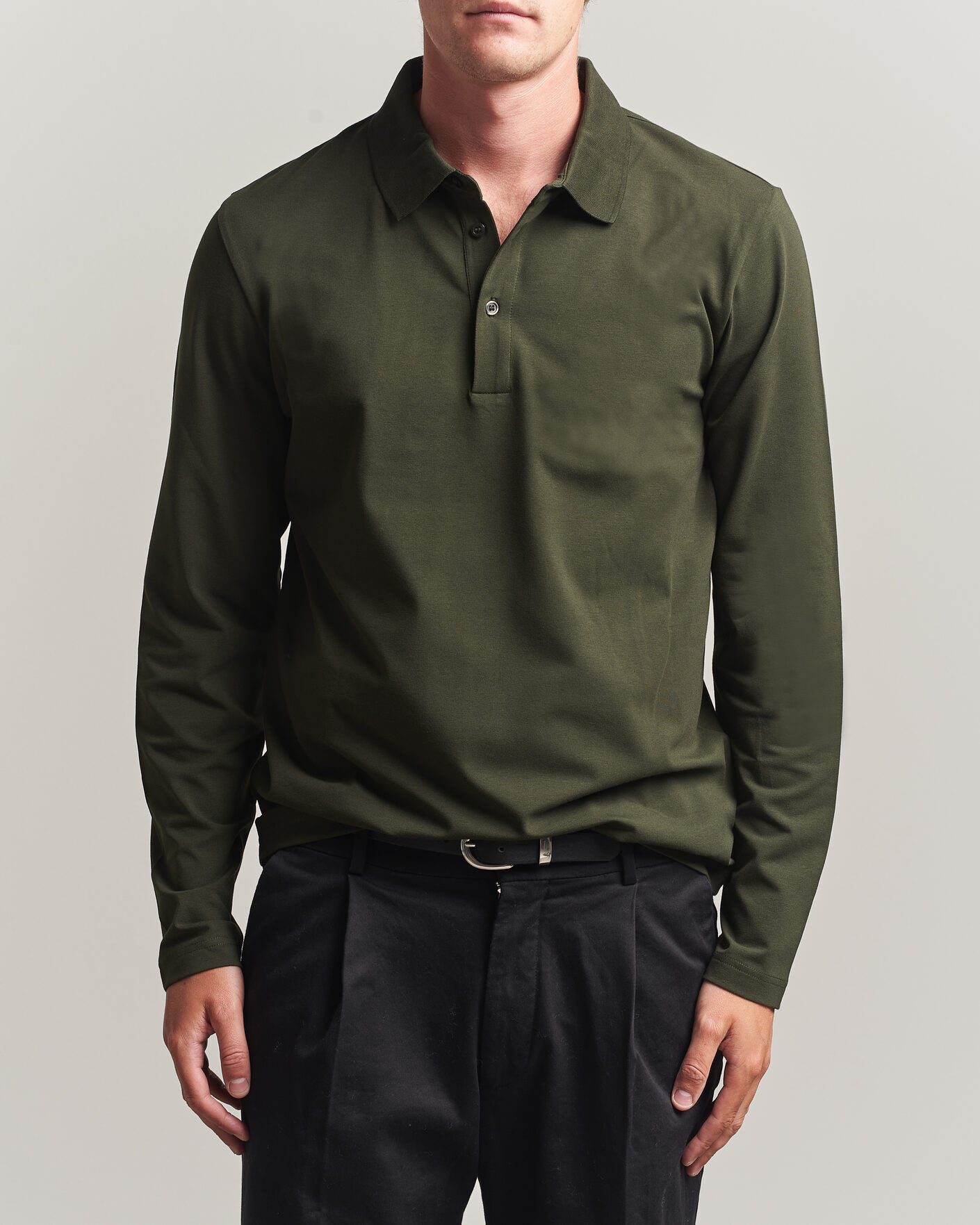 Filippa K Luke Lycra Polo Shirt Night Green men M Grøn