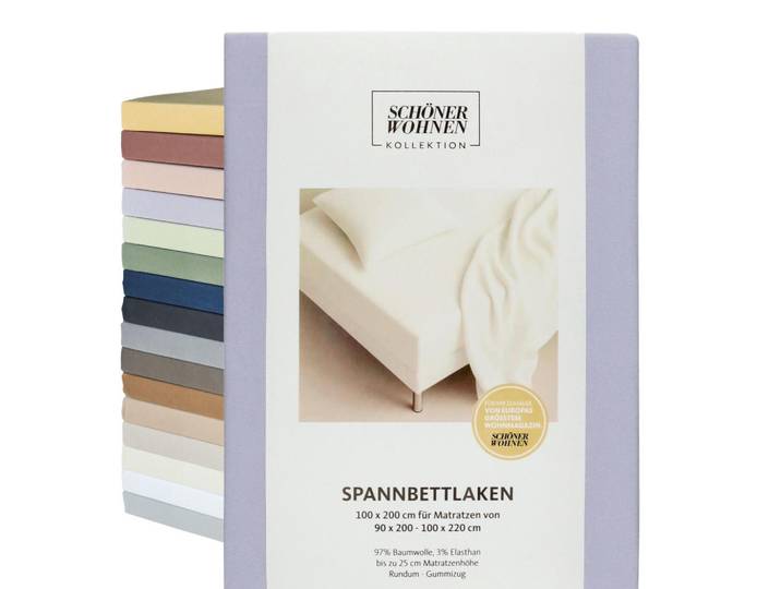 Schöner Wohnen Spannbettlaken Flat, Weiß, 90x200 cm, Heimtextilien, Bettwäsche & Leintücher, Leintücher, Bettlaken