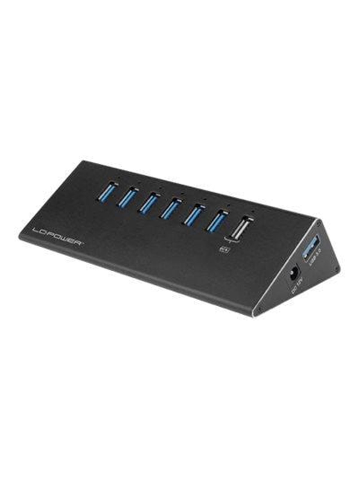 LC Power LC-HUB-ALU-2B-7 - hub - 7 ports USB-Hubs - 7 - Schwarz