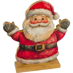 Dekoaufsteller Weihnachtsmann - rot|weiß|natur