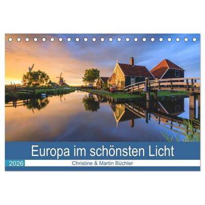 Europa im schönsten Licht (Tischkalender 2026 DIN A5 quer), CALVENDO Monatskalender