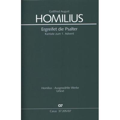 Ergreifet die Psalter, ihr christlichen Chöre, Studienpartitur, Taschenbuch von Gottfried August Homilius, Carus-Verlag