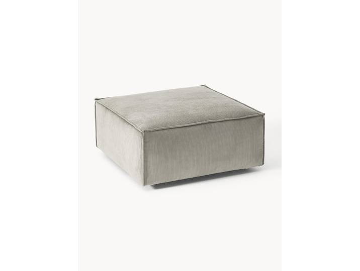 Pouf en velours côtelé Lennon