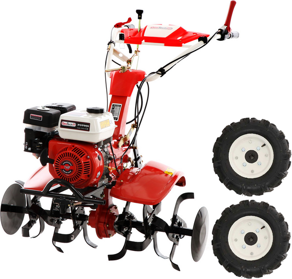 GeoTech Pro PGT 900 - Motobineuse à essence 7 CV avec boîte 2+1 et transmission à engrenages