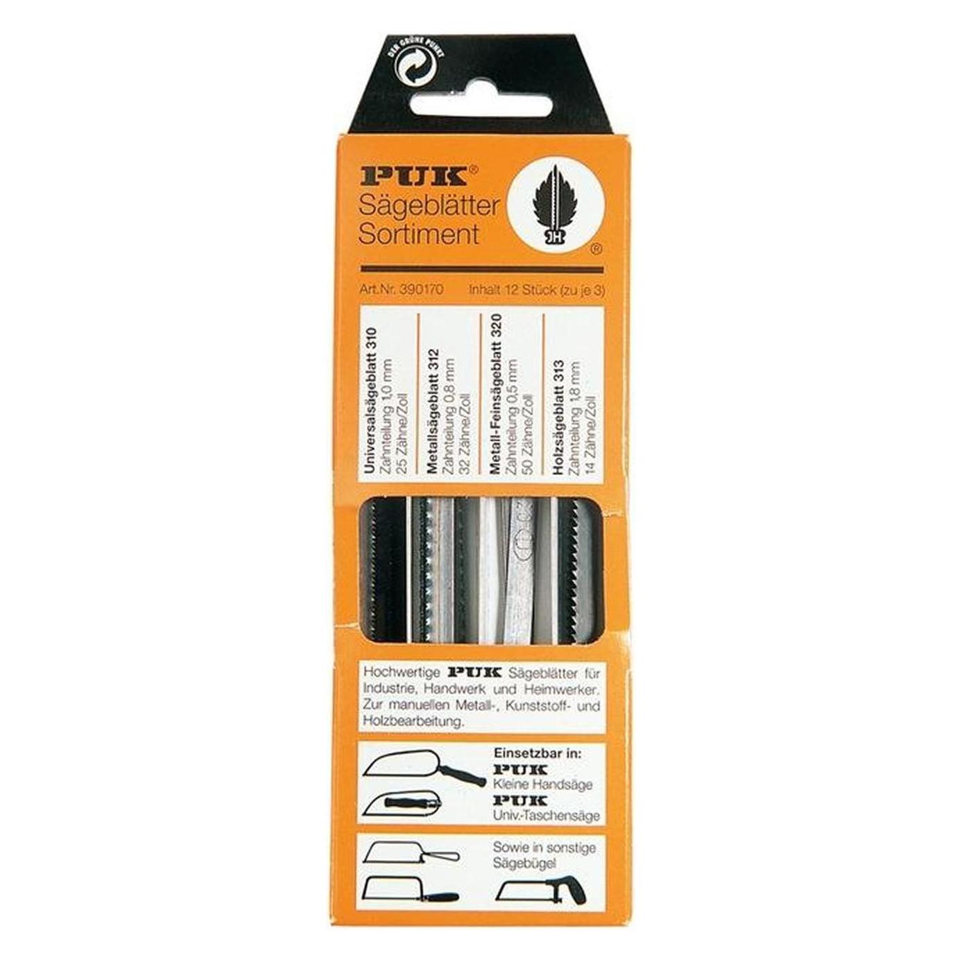 Puk Sägeblattsortiment 390170 12-teilig universell, Metall, Holz, Metall (fein) (390170)