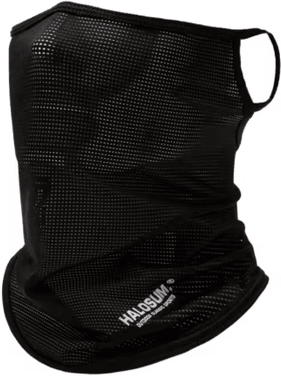 Inspire Picks Ice Silk Sunscreen Face Mask Cooling Breathable Neck Gaiter For Summer Cycling Outdoor Sports black