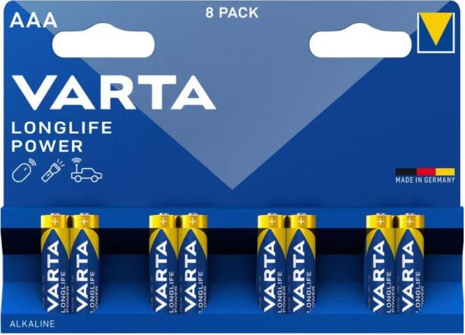 Varta 4103 Alkaline AAA Batterijen, 1,5 V, Blauw/Geel