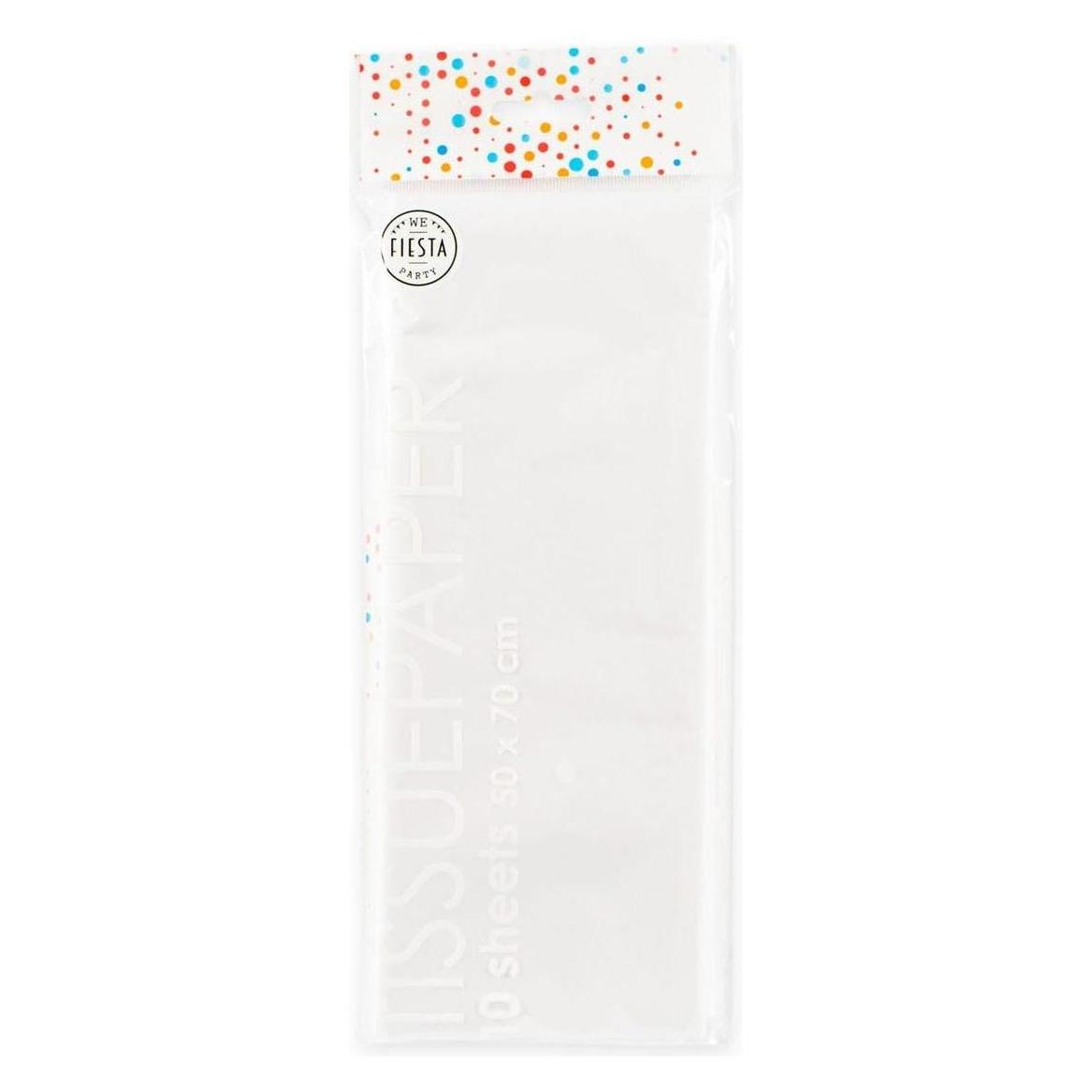 Globos Europe Seidenpapier 10 Blatt weiss, 50x70cm (GN6388)