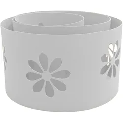 zaun|zu® Sichtschutzstreifen zaun|zu PREMIUM dekor Sonnenblume Sichtschutz Weiß 2,55m