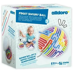 2x Alldoro Fidget Sensorik Ball (inkl. 16 felxiblien Silikon-Schnüren)