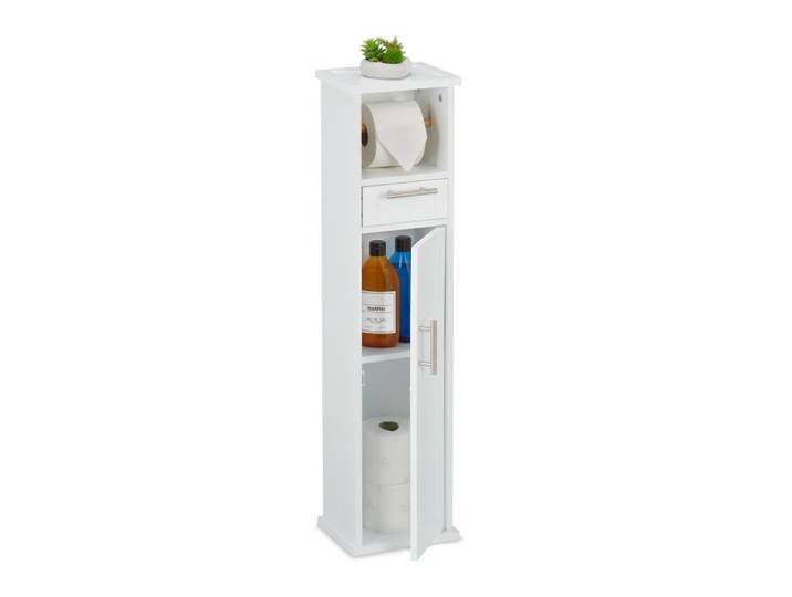 Relaxdays Staande wc rolhouder met lade