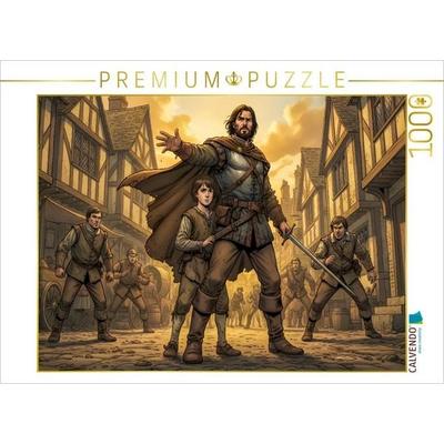CALVENDO Puzzle Miles Hendon stellt sich schützend vor Edward | 1000 Teile Lege-Größe 64 × 48 cm Foto-Puzzle für glückliche Stunden