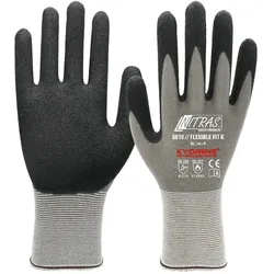 AS Arbeitsschutz Arbeitshandschuhe | 12 Paar Nitras Flexible Fit K Strickhandschuhe | Gr. 9