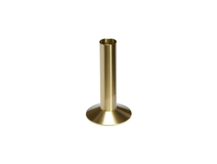 Bougeoir en métal or, chandelier - Hübsch, Sleek - H12 cm
