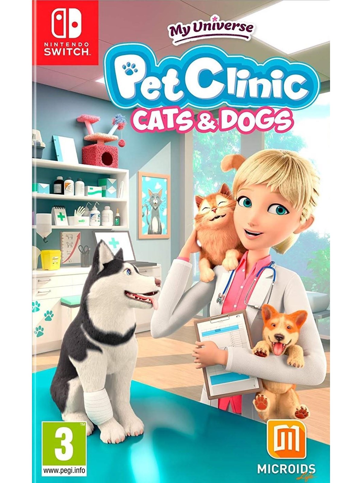 My Universe: Pet Clinic Cats + Dogs (Code in a Box) - Nintendo Switch - Virtual Pet - PEGI 3