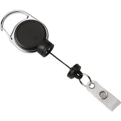 Durable Ausweishalter extra stark mit Druckknopfschlaufe schwarz - 832901