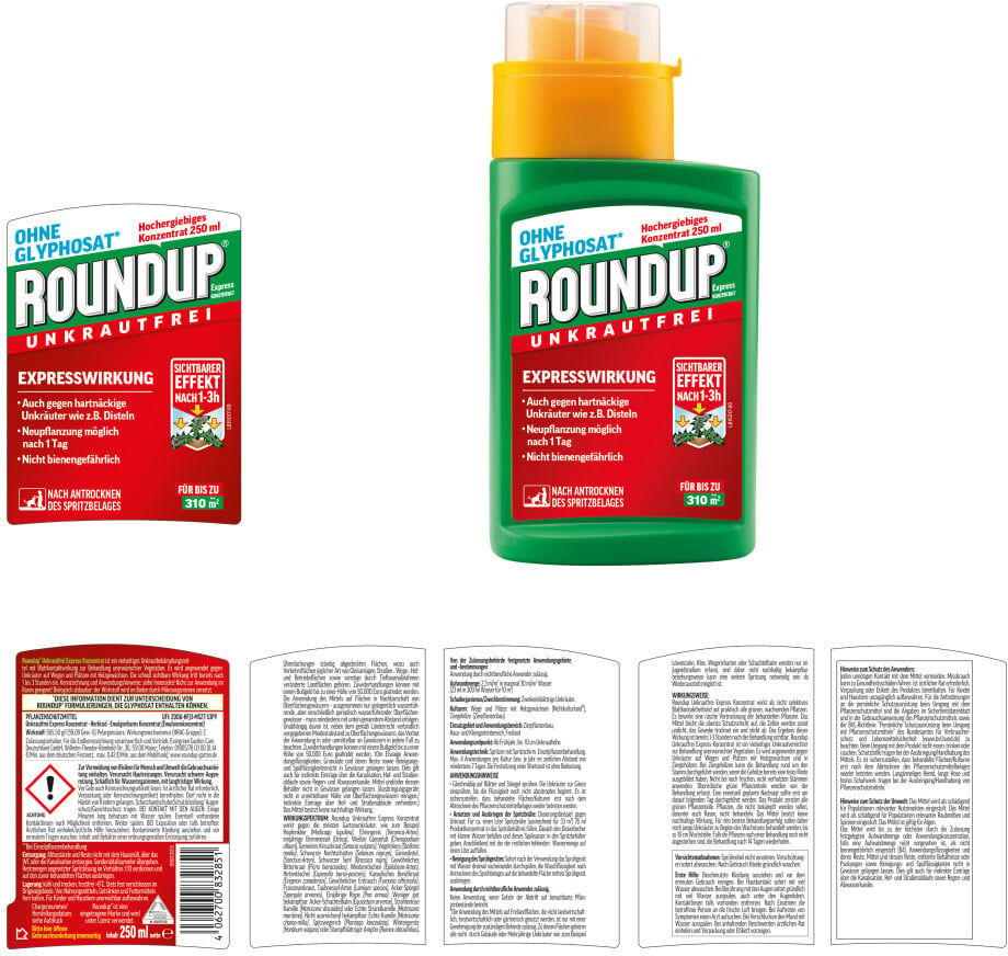 Roundup Unkrautfrei Express Konzentrat 250 ml