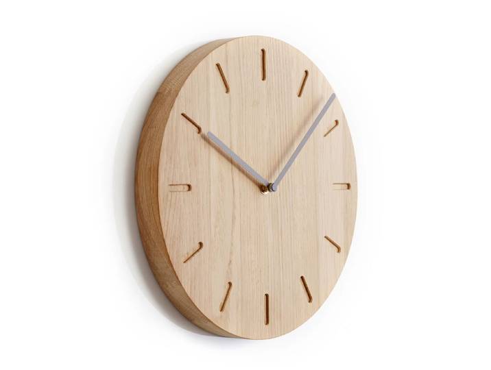 applicata - Watch:Out Wanduhr, Eiche natur / grau