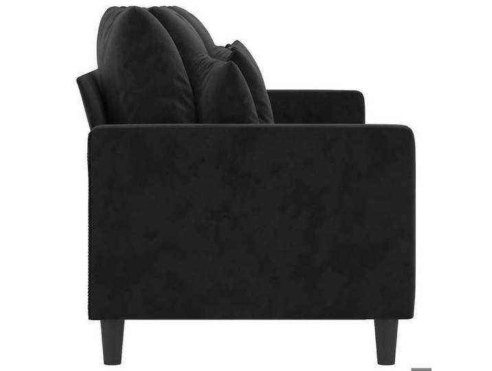 Canapé à 3 places - NANAS - Sofa-3 PERSONNES - SOFA DE SALON - Noir 180cm Velours C7602377