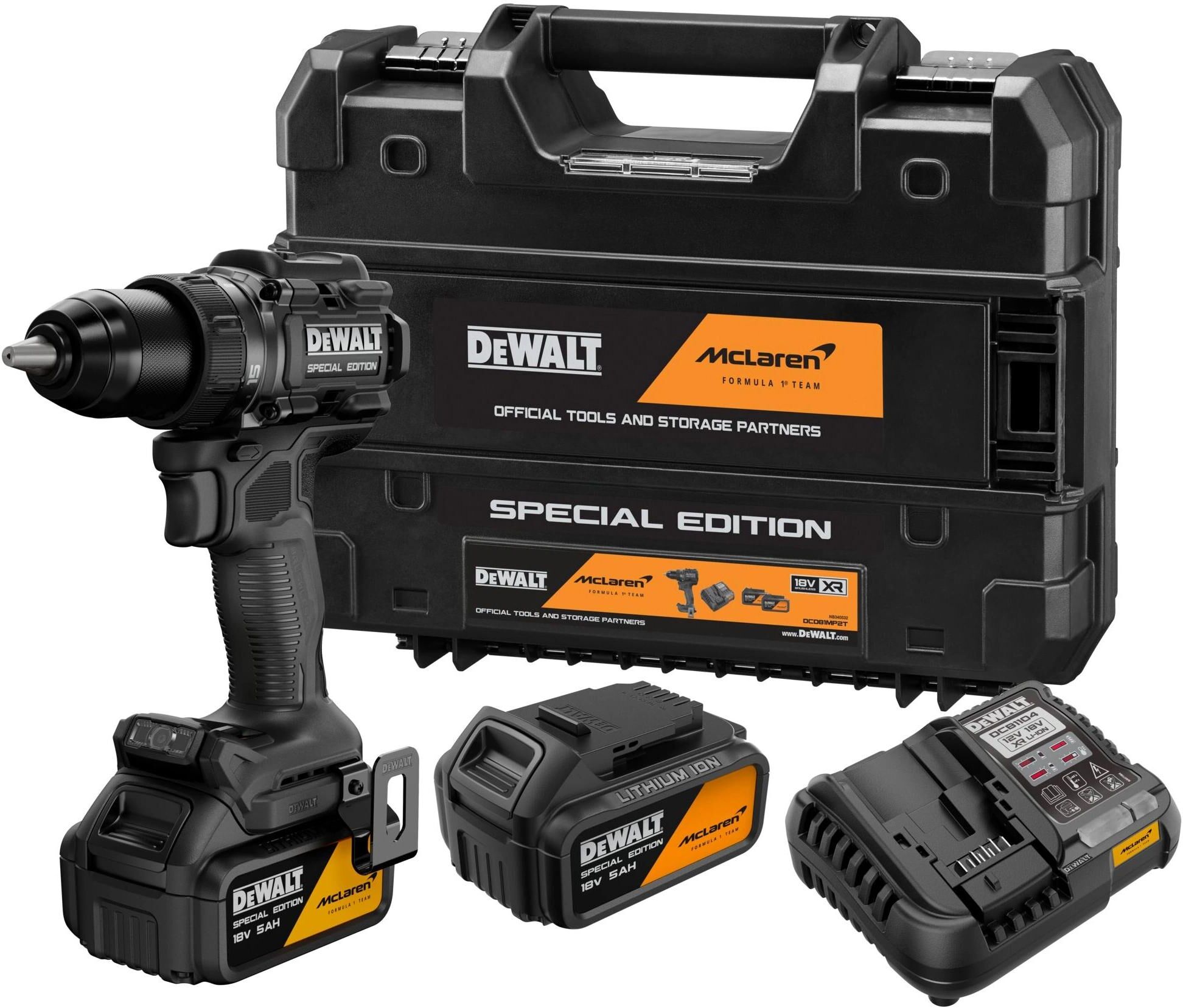 Akku-Bohrschrauber DEWALT "McLaren F1 Team 18 V XR Special Edition", bunt, Bohrmaschinen, Akku-Bohrschrauber bunt Einheitsgröße