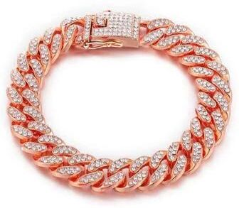 Inspire Essentials Luxury Rhinestone Dog Chain Collar For Stylish Pets 3 19.69in