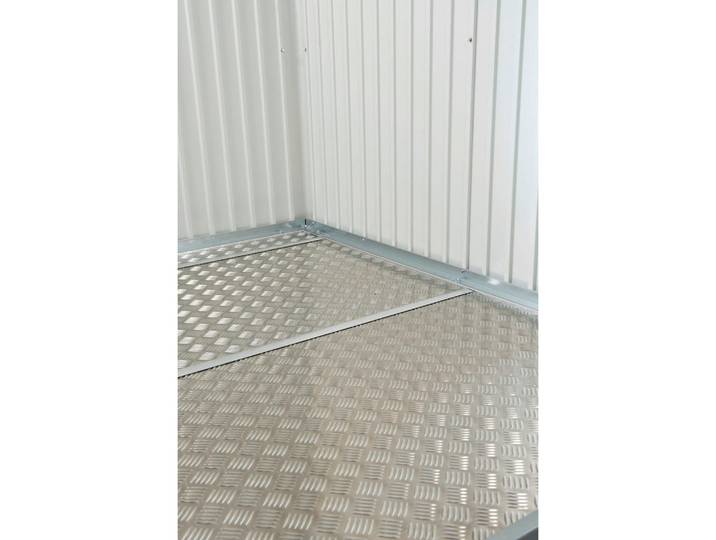 Biohort Bodenplatte, Alufarben, Metall, 243.5x0.2x123.6 cm, Gartenzubehör, Geräteschuppen