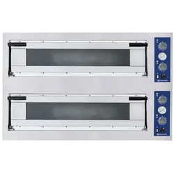 Virtus Elektro-Pizzaofen für 9+9 Pizzen ø 35 cm, mechanische Bedienung (STACK18/P)