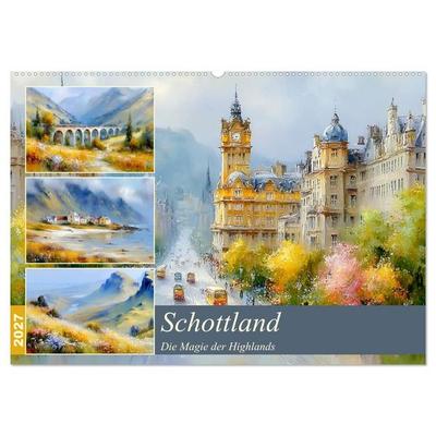 Schottland. Die Magie der Highlands (Wandkalender 2027 DIN A2 quer), CALVENDO Monatskalender