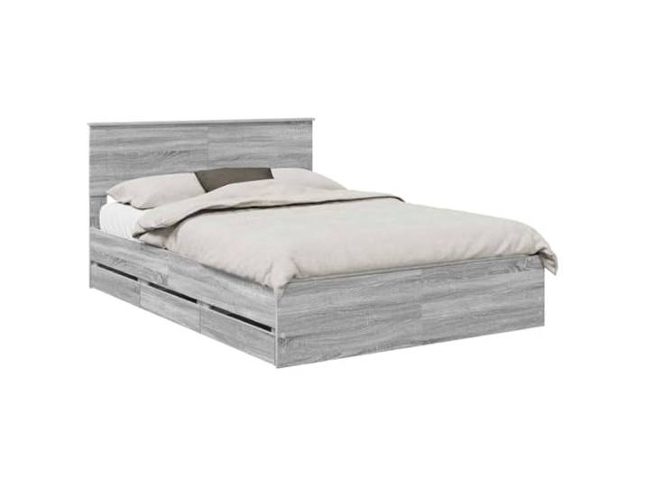 vidaXL Bettrahmen Graues Sonoma 160 x 200 cm Ingenieurs Holz
