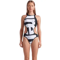 ARENA Damen Badeanzug ONE LOGO SWIMSUIT, Größe L in Schwarz Schwarz