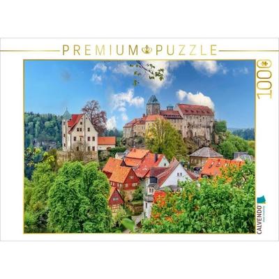 CALVENDO Puzzle Burg Hohnstein in der Sächsischen Schweiz | 1000 Teile Lege-Größe 64x48cm Foto-Puzzle für glückliche Stunden, Sonstige von , Calvendo
