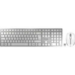 CHERRY DW 9100 Slim silber/weiß, USB, DE