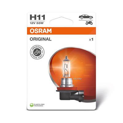 Osram H11 ORIGINAL Glühlampe [Hersteller-Nr. 64211-1BL] für Aprilia, Land Rover, Man, Nissan, Saab, Ktm, Volvo, Suzuki, Citroën, Infiniti, Toyota, Ren