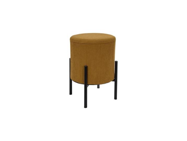 Pouf de Rangement Côtelé  Jules  41cm Jaune