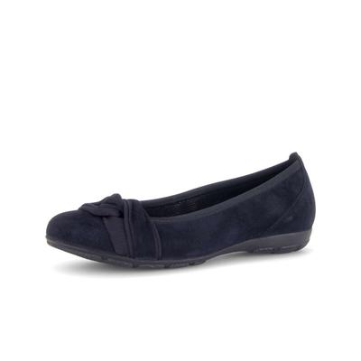Ballerina GABOR "Eleganter Ballerina", Damen, Gr. 39, blau, Schuhe Ballerina