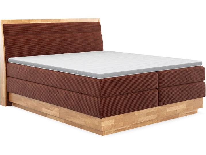 Boxspringbett SWISS HOME STYLE ONYX terrakotta 160x200cm halbfest