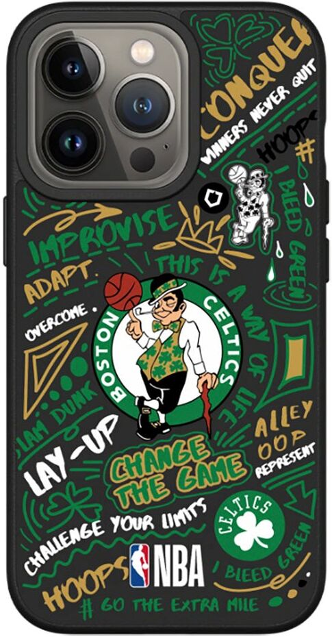 iPhone 13 Pro RhinoShield SolidSuit Håndværker NBA Cover m. Boston Celtics - Graffiti