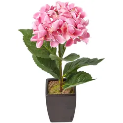 KUNSTBLUME Hortensien rosa im Deko-Topf, 38 cm