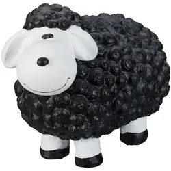 relaxdays Gartenfigur Schaf schwarz