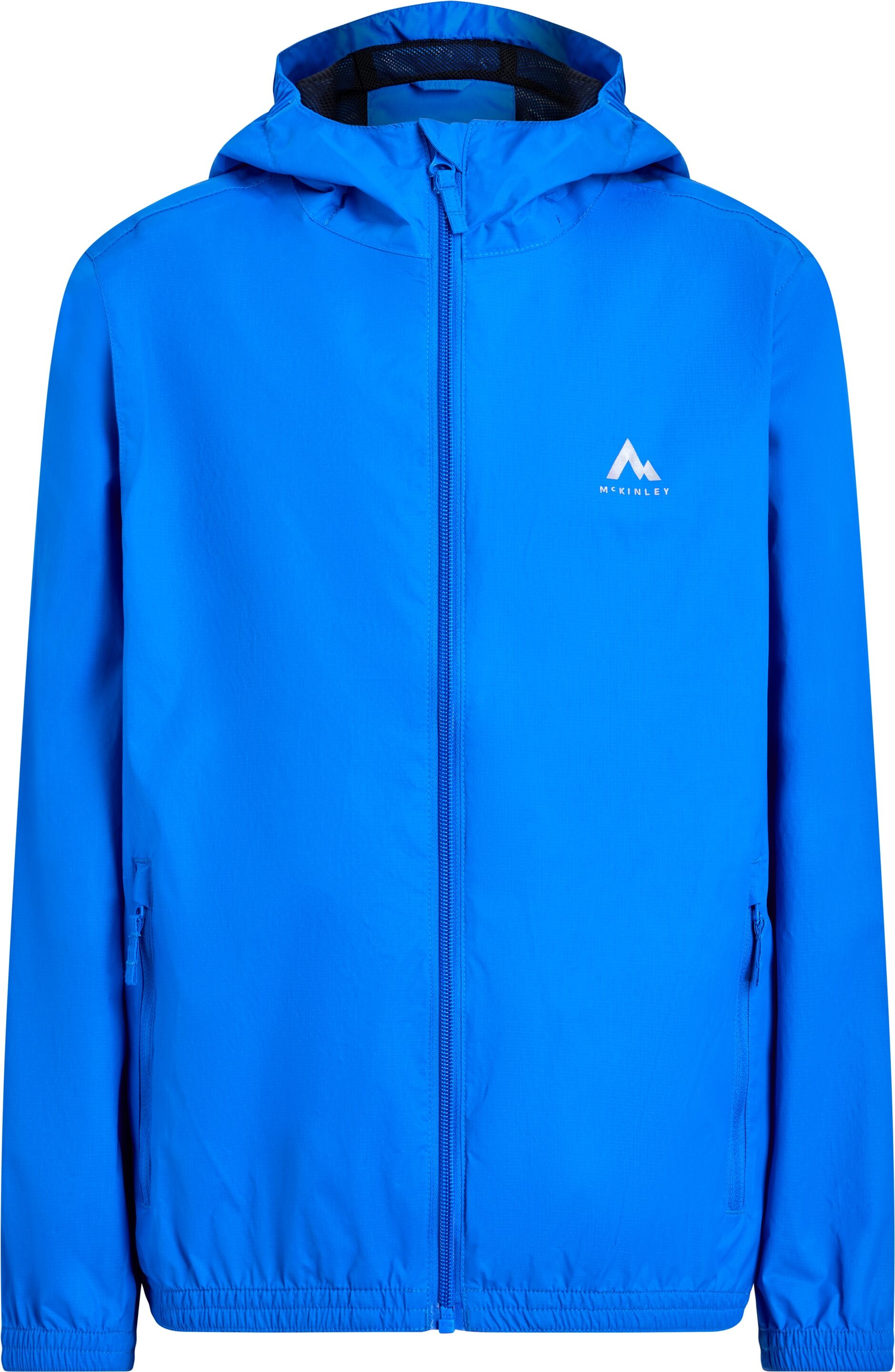 Regenjacke MCKINLEY "KI.-REGENJACKE KEREOL III J", Kinder, Gr. 110, blau (blau royal), Obermaterial: 100% Polyamid, Jacken Regenjacke, sportliches Design, aus Polyester, mit AQUAMAX-Technologie, winddicht blau royal 110