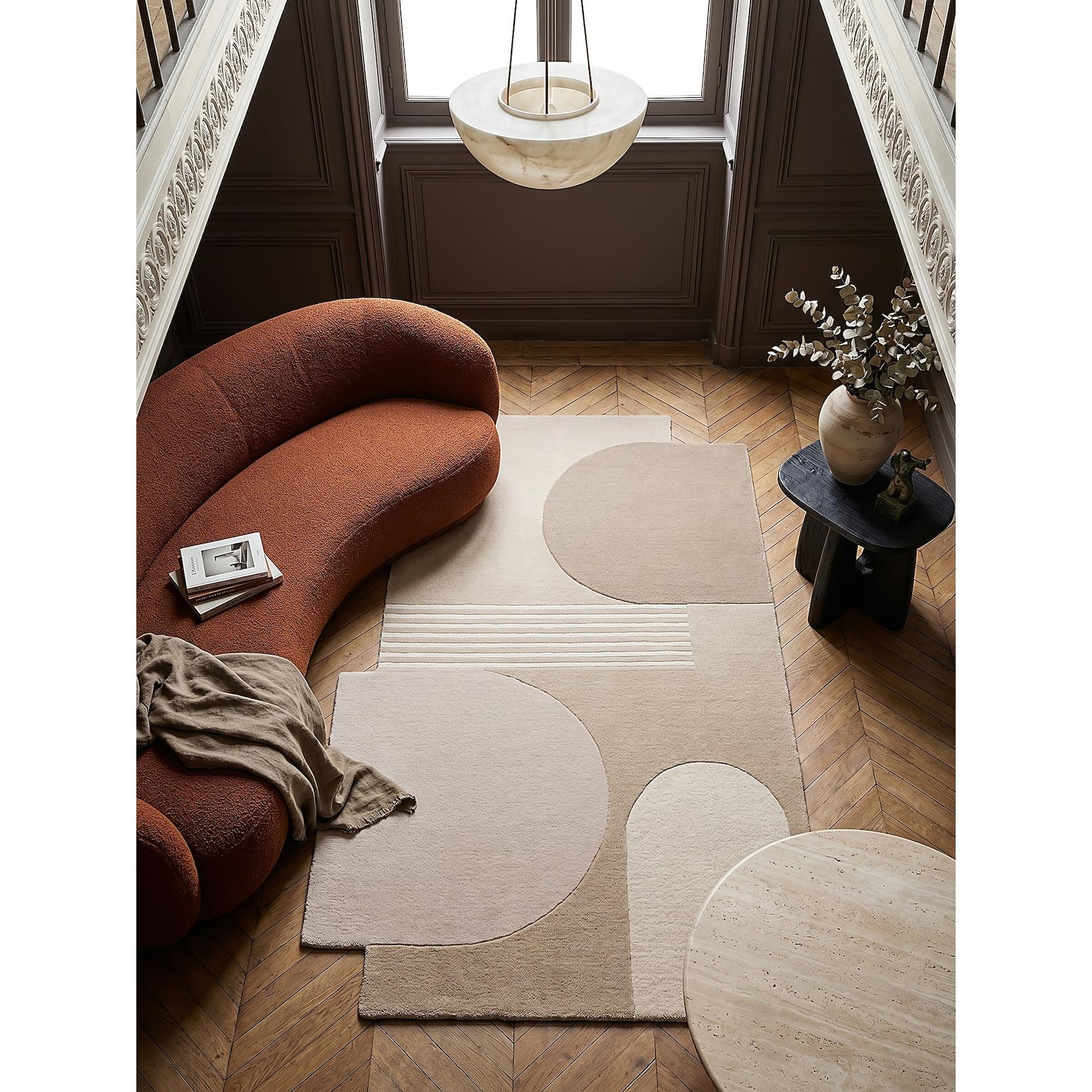 Wollteppich abstrakt Natur 120 x 180 cm - HALLEIN Kadima Design