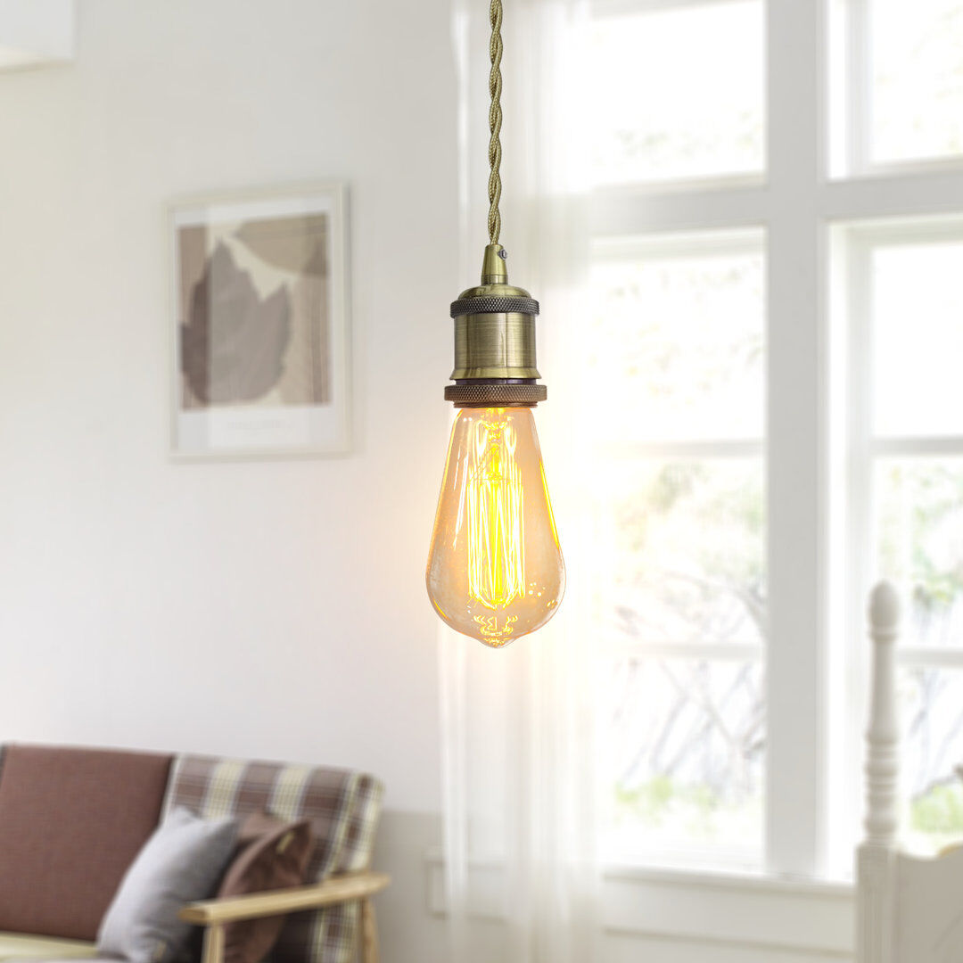Trent Austin Design 3 - Light Single Pendant Green Brass 7cm H X 5cm W X 5cm D