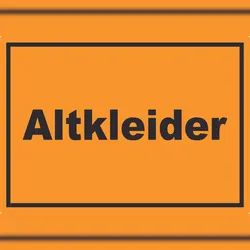 HB-Druck Altkleider Mülltrennung Aufkleber mit Text A4 (210x297mm)