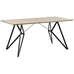 ESSTISCH 160/90/76 cm Hellbraun, Schwarz Rechteckig Buscot