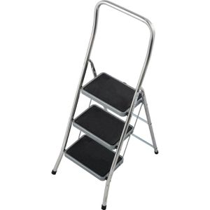 Krause Klapptritt Monto Toppy XL, 130877, aus Aluminium, einseitig begehbar, mit 3 Stufen