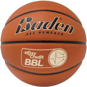 Baden Basketball easyCredit BBL Crossover, indoor & outdoor, Größe 7, orange/schwarz, 650 Gramm, Spielball