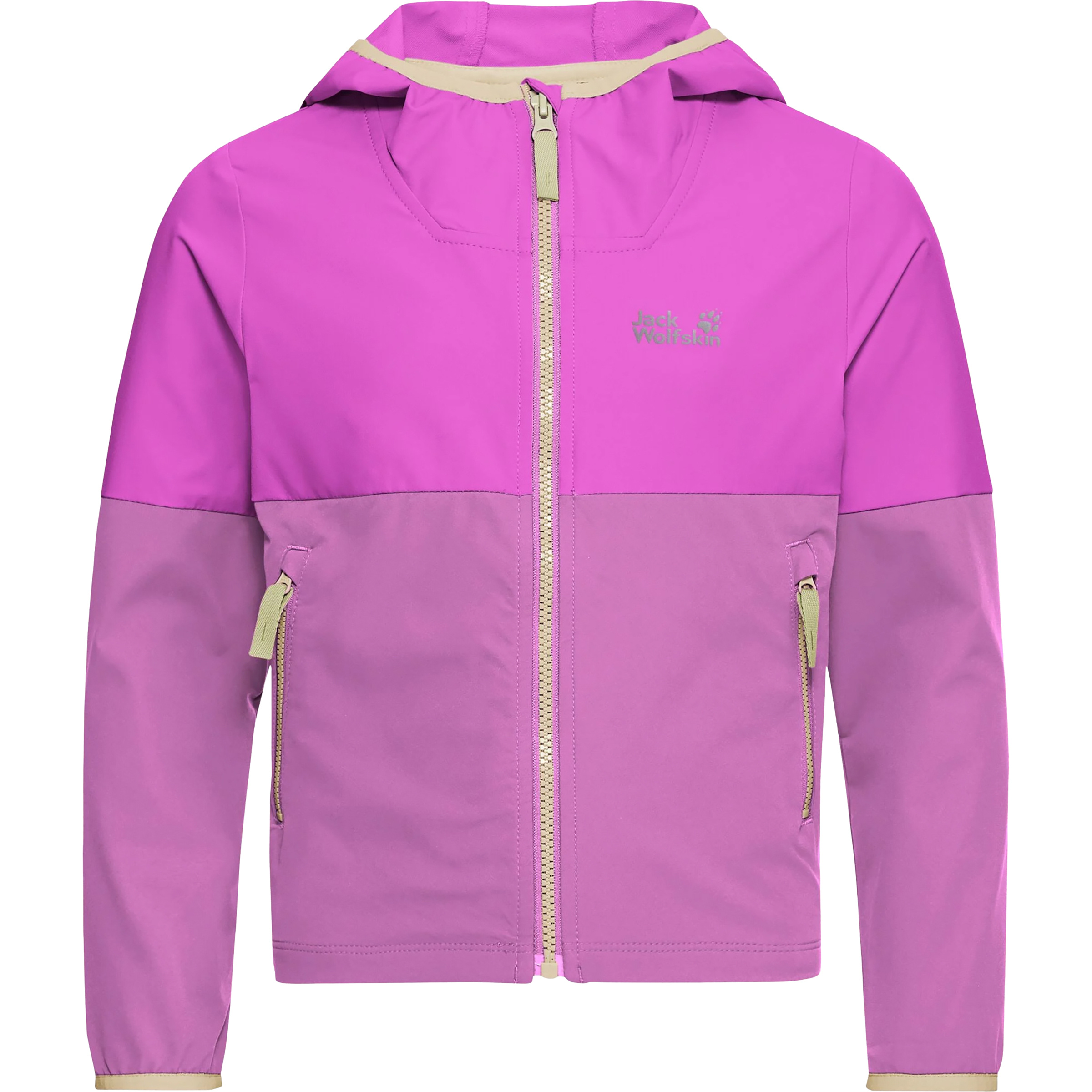 Jack Wolfskin Sandbird Kinder Softshelljacke lila Größe 164 Trekking Wasserabweisend