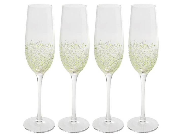 Confetti champagneglazen groen, set van 6 Kare Design
