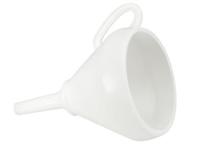 Universaltrichter, Ø 350 mm, Polyethylen (HDPE), lebensmittelecht, mit Sieb, Überlaufrand und Griff