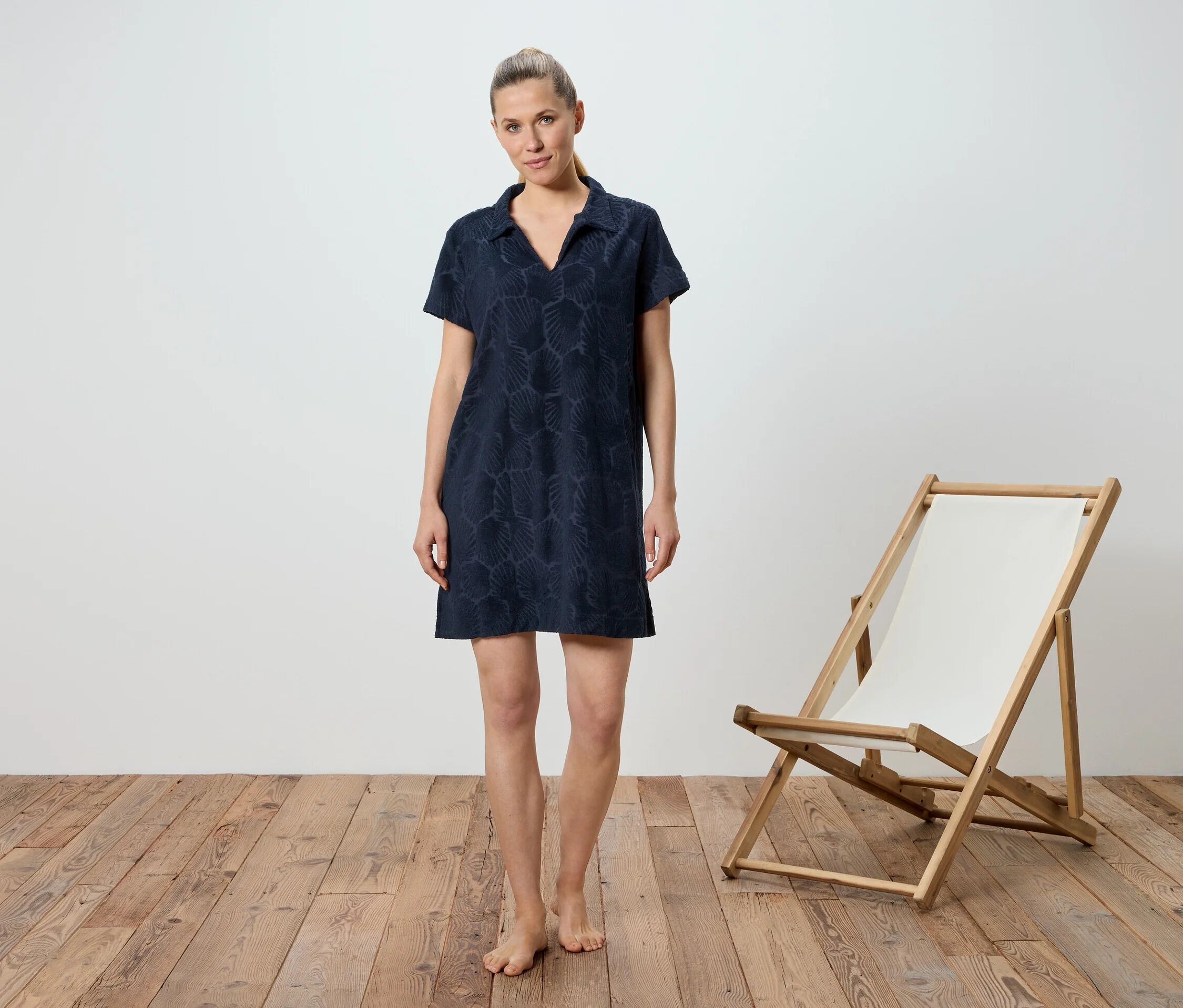 Tchibo - Frottee-Strandkleid - Damen - Gr. M - dunkelblau